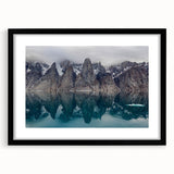 Abstract art print of Northwest Territories scenery, featuring vibrant, colorful textures on a large framed canvas.