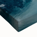 Large art of a black and white landscape painting on stretched canvas, depicting the Northwest Territories.