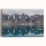 Black and white photograph of Northwest Territories scenery on stretched canvas, ideal for kitchen wall art.