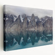 Scenic Northwest Territories landscape on large stretched canvas with vivid blue and green tones, ideal for kitchen wall art.