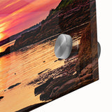 Large abstract wall art depicting a scenic Prince Edward landscape in muted earth tones on acrylic glass.