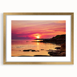 Extra large abstract art print of a textured Canadian landscape in gold frame, ideal for living room decor.