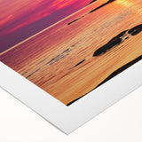 Art deco poster of Prince Edward, Canada scenery in muted earth tones on rolled canvas, suitable for dining room wall art.