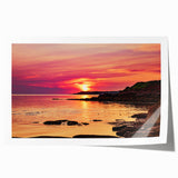 Scenic Prince Edward Island landscape on rolled canvas, featuring soft pastel shades, ideal for dining room wall art.