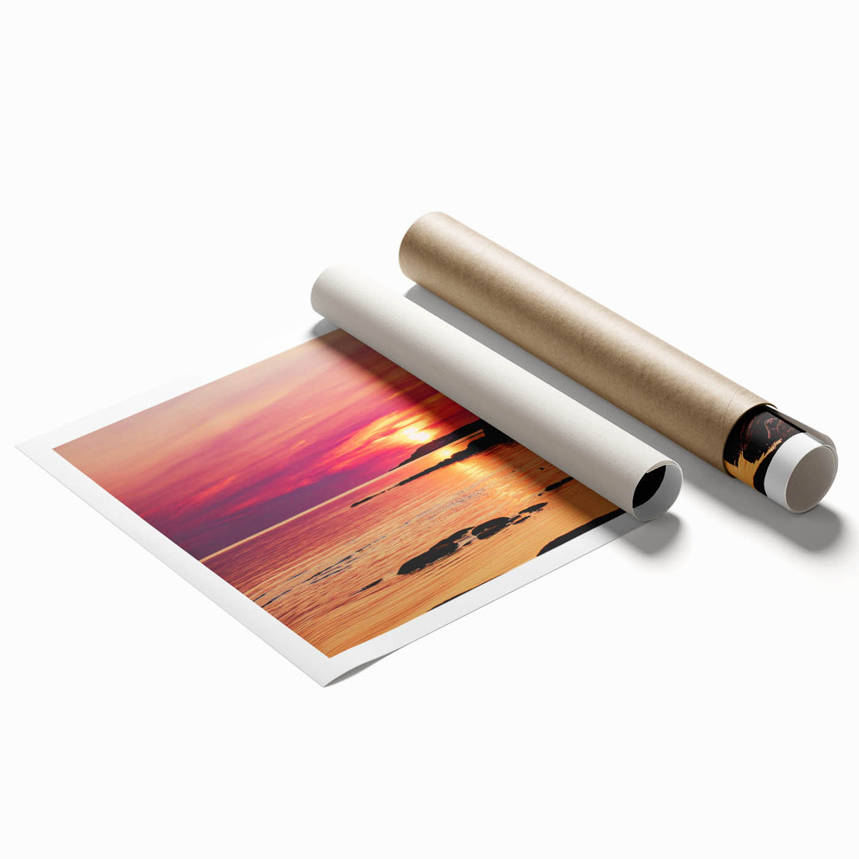 Extra large rolled print of Prince Edward Island scenery with vibrant green and blue tones.