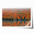Extra large rolled print of Quebec scenery with vibrant floral elements, ideal for art wall dining room.