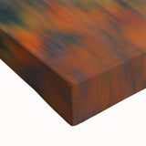 Large art of a black and white landscape painting of Quebec on stretched canvas, ideal for bedroom wall decor.