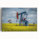 Black and white photograph of Saskatchewan scenery on stretched canvas, ideal for kitchen wall art.