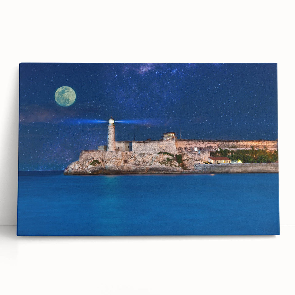 Black and white stretched canvas featuring a vintage Cuban street scene, ideal for kitchen wall art.