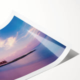 Extra large rolled print featuring line art flowers in pastel shades, ideal for large living room wall art.