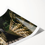 Extra large wall art featuring line art flowers in muted tones on rolled print, ideal for large living room decor.