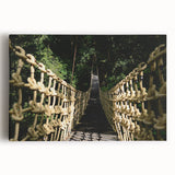 Black and white stretched canvas of a Belizean landscape, ideal for kitchen wall art.