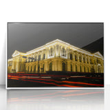 Art Deco style poster of El Salvador scenery in pastel colors on framed acrylic, suitable for modern nursery wall decor.