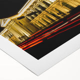 Art deco poster of a Central American scenery in El Salvador, with vibrant green and blue tones, on rolled canvas.