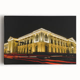 Black and white stretched canvas featuring a panoramic view of El Salvador's landscape, ideal for kitchen wall art.