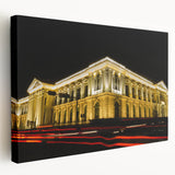 Large stretched canvas featuring a Central American landscape in earthy tones, ideal for kitchen wall art.