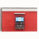 Black and white stretched canvas featuring a detailed scene of Central American Guatemalan landscape, ideal for kitchen art.