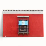 Black and white photograph of a Central American landscape on stretched canvas, suitable for kitchen wall art.