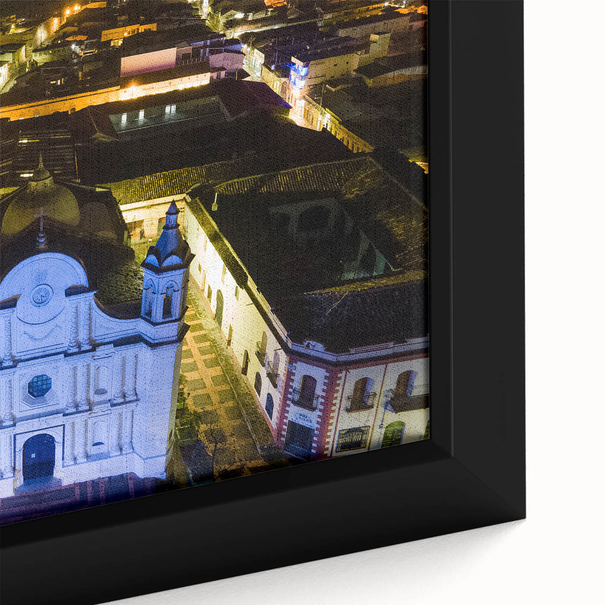 Black wall art featuring a textured, colorful abstract design on a framed canvas, ideal for enhancing living room decor.