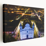 Stretched canvas depicting a vibrant Central American landscape, ideal for kitchen wall art.