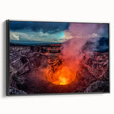 Black and white framed canvas featuring a vintage landscape of Central America, ideal for bedroom wall art.