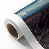 Art deco poster of a serene Nicaraguan landscape in pastel shades on rolled canvas, ideal for nursery wall art.