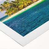 Art deco poster of Panama scenery in vibrant greens and blues on rolled canvas, suitable for dining room wall art.