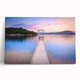 Black and white photograph of a European street scene on a large stretched canvas, suitable for kitchen wall art.