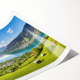 Extra large wall art featuring line art flowers in muted earth tones on a rolled canvas, suited for large living room spaces.