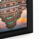 Extra large framed canvas featuring a textured depiction of a Bulgarian landscape in vibrant colors.