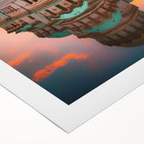 Art deco poster of a Bulgarian landscape in muted earth tones on rolled canvas, suitable for dining room decor.