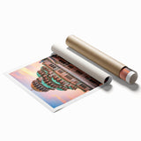 Extra large rolled print featuring a scenic Bulgarian landscape with vibrant floral elements.