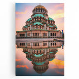 Black and white photo of a Bulgarian landscape on stretched canvas, ideal for kitchen wall art.