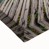 Black and white landscape art painting of a Croatian coastal town on stretched canvas, ideal for bedroom decor.