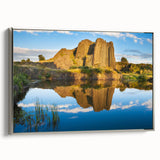 Landscape art painting of Czech Republic scenery on framed canvas.