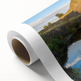 Art Deco poster of a Czech Republic scenery in muted tones on rolled canvas, ideal for nursery wall art.