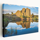 Large canvas print of a European cityscape in muted colors, ideal for kitchen wall art.