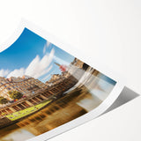 Extra large wall art featuring line art flowers in muted earth tones on a rolled canvas, ideal for large living room decor.