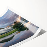 Extra large wall art featuring line art flowers in muted earth tones on a rolled print, suitable for large living room decor.