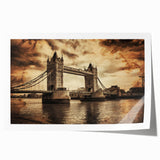 Rolled print of London scenery with soft pastel colors, ideal for art wall dining room.