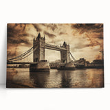 Large black and white canvas of the London skyline, ideal for kitchen wall art.