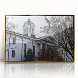 Art Deco style poster of Oxford, England, in gold and black tones on framed acrylic, suitable for modern art wall decor.