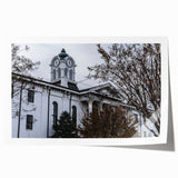 Extra large rolled print of Oxford scenery with detailed architecture and soft floral accents.