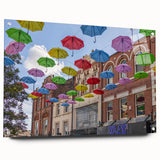 Acrylic print of Piccadilly, England in muted earth tones, suitable for dining room decor.