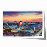 Rolled print of a serene Estonian landscape with lush greenery and a calm lake, ideal for art wall dining room.