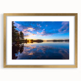 Abstract art print of a European scenery in muted earth tones, framed in gold, ideal for dining room decor.