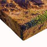 Large art depicting a black and white landscape of Corsica on stretched canvas, suitable for bedroom wall decor.