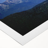 Art deco poster of French Alps in muted earth tones on rolled canvas, suitable for dining room wall art.