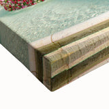 Black and white landscape art painting of Lyon on stretched canvas, ideal for bedroom wall art.