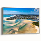 Landscape art painting of Nice, France with vibrant colors on framed canvas, ideal for living room decor.